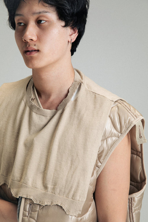 Beige Crew Neck Dickie | TAKAHIROMIYASHITA TheSoloist. | DEPARTAMENTO