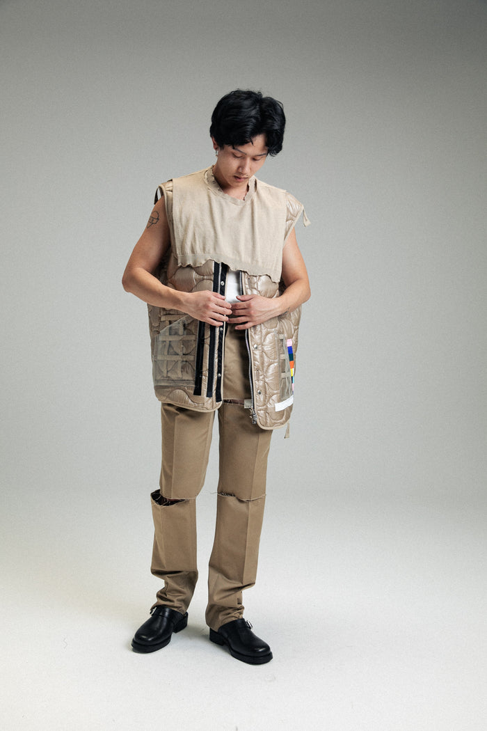 Beige Crew Neck Dickie | TAKAHIROMIYASHITA TheSoloist. | DEPARTAMENTO