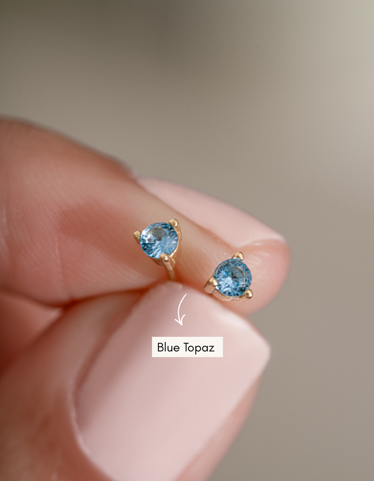 Birthstone Stud Earrings