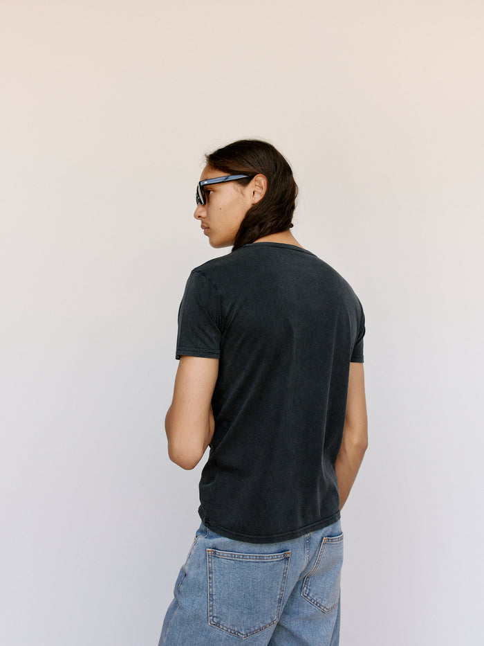 Black Cotton Cash In Dario Tee