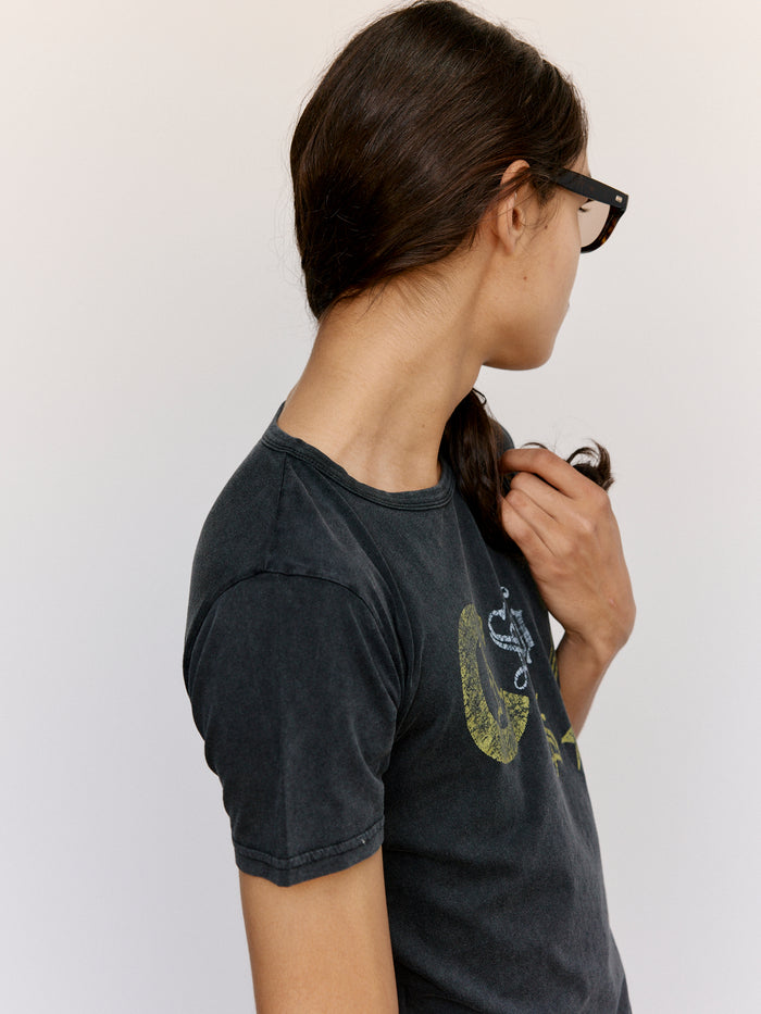 Black Cotton Cash In Dario Tee