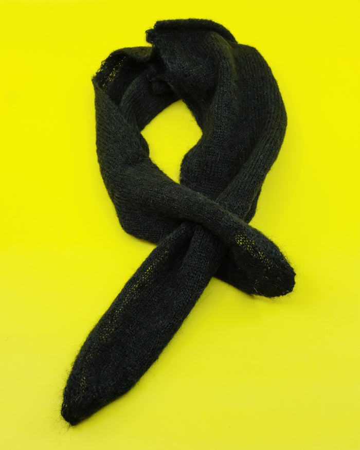 Black Fuzzy Alpaca Miniature Scarf | Our Legacy | DEPARTAMENTO