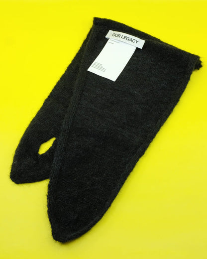 Black Fuzzy Alpaca Miniature Scarf | Our Legacy | DEPARTAMENTO