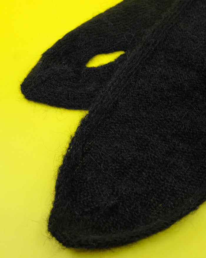 Black Fuzzy Alpaca Miniature Scarf | Our Legacy | DEPARTAMENTO