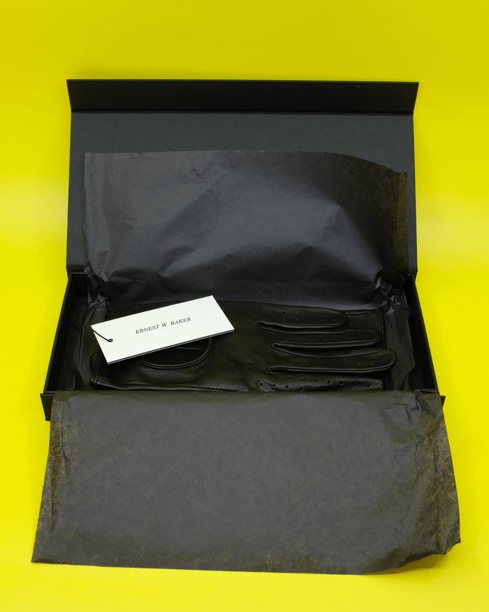 Black Lamb Leather Driving Gloves | Ernest W. Baker | DEPARTAMENTO