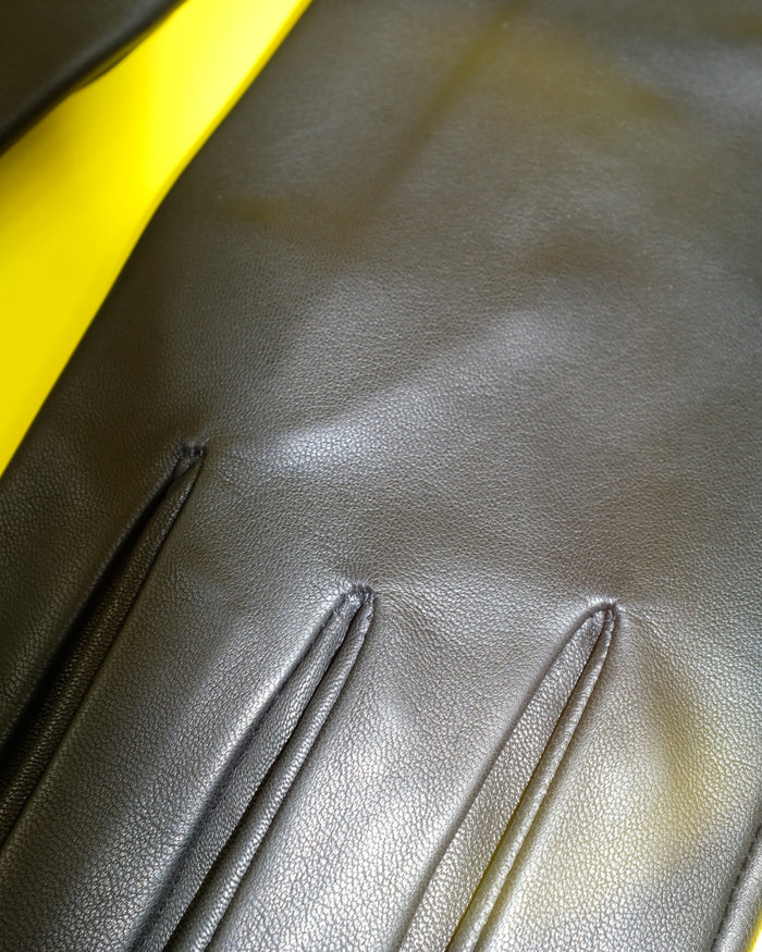 Black Lamb Leather Gloves