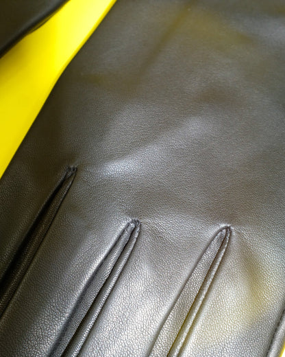 Black Lamb Leather Gloves