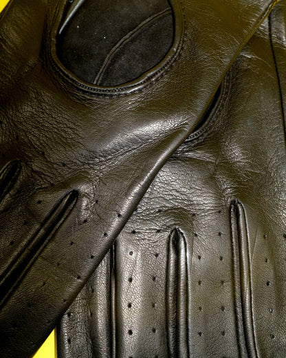Black Leather Driving Gloves | Ernest W. Baker | DEPARTAMENTO