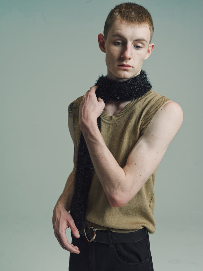 Black Lurex Scarf | Ernest W. Baker | DEPARTAMENTO