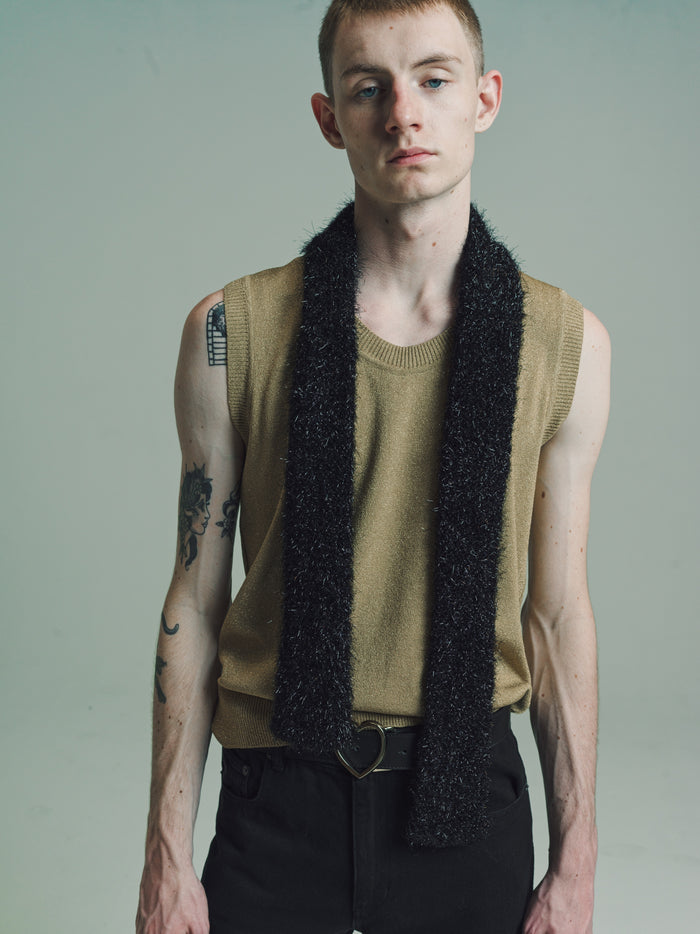 Black Lurex Scarf | Ernest W. Baker | DEPARTAMENTO