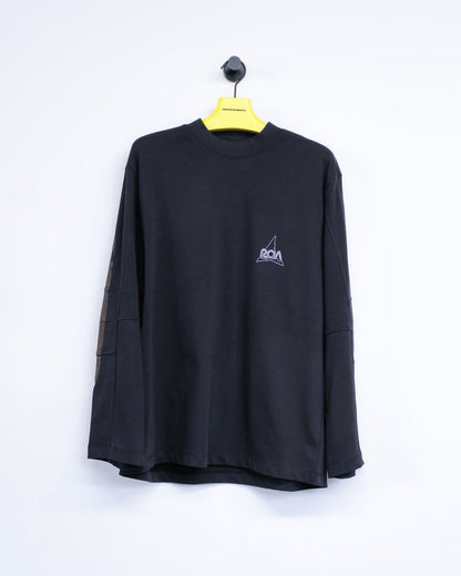 Black Oversized Graphic Articulate Long Sleeve Tee