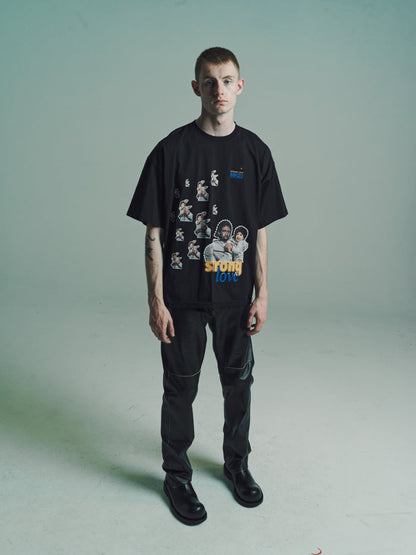 Black Oversized Short Sleeve T-Shirt | Martine Rose | DEPARTAMENTO