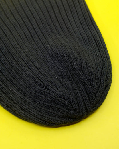 Black Recycled Cotton Knit Ribbed Skullcap Beanie | 3MAN | DEPARTAMENTO