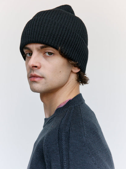 Black Rustic Merino Knit Hat | Our Legacy | DEPARTAMENTO