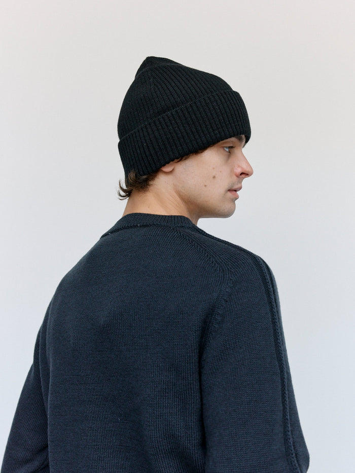Black Rustic Merino Knit Hat | Our Legacy | DEPARTAMENTO