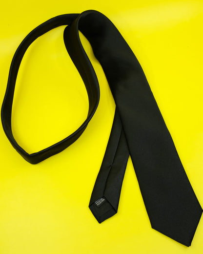Black Silk Skinny Tie