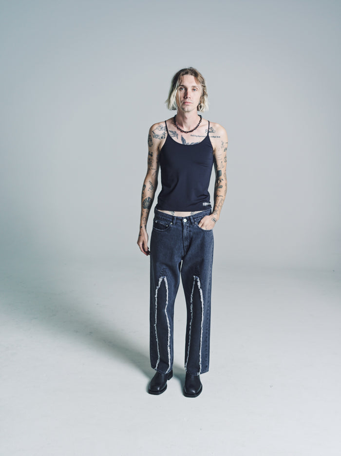 Black Tech Jersey Slender Tank | Our Legacy | DEPARTAMENTO