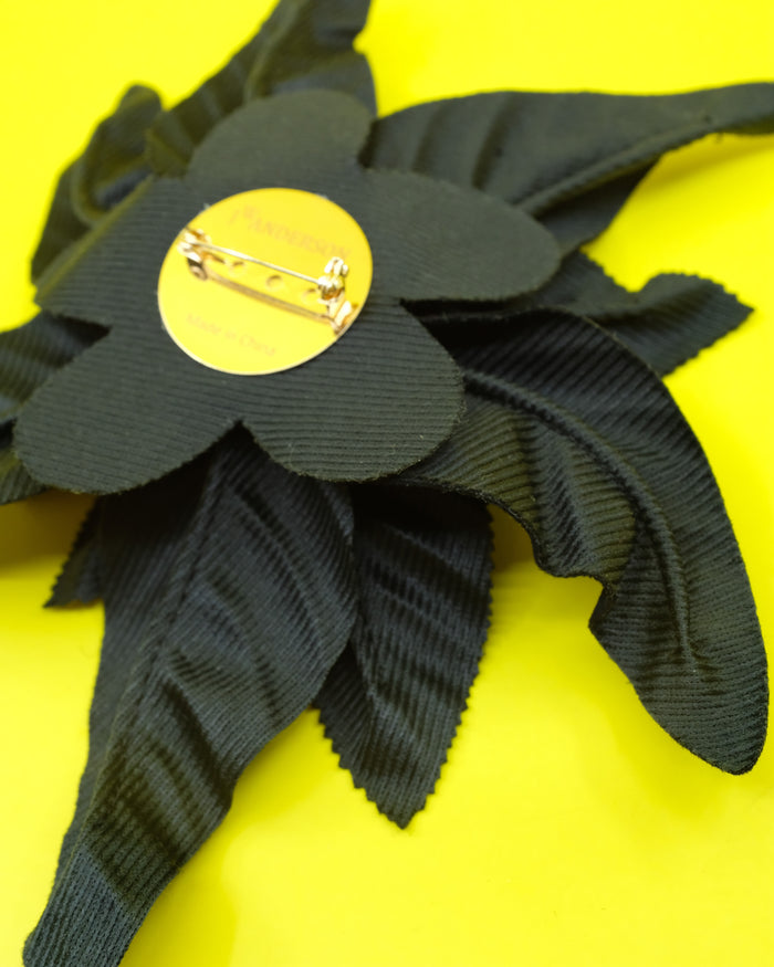 Black Velvet Poinsettia Brooch