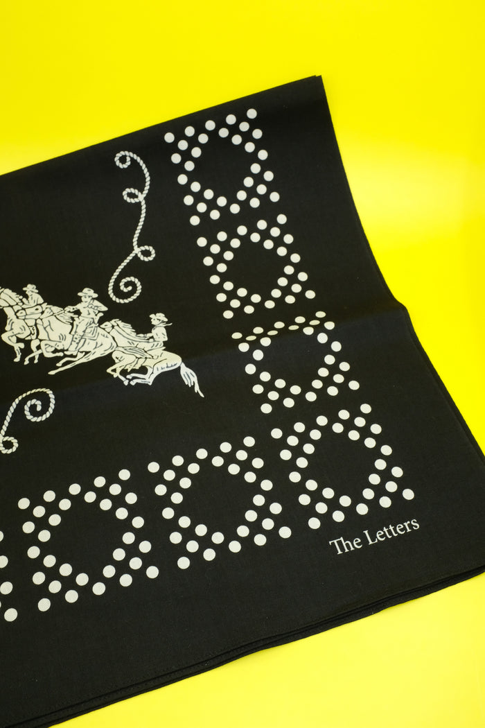 Black Western Bandanna Scarf | The Letters | DEPARTAMENTO