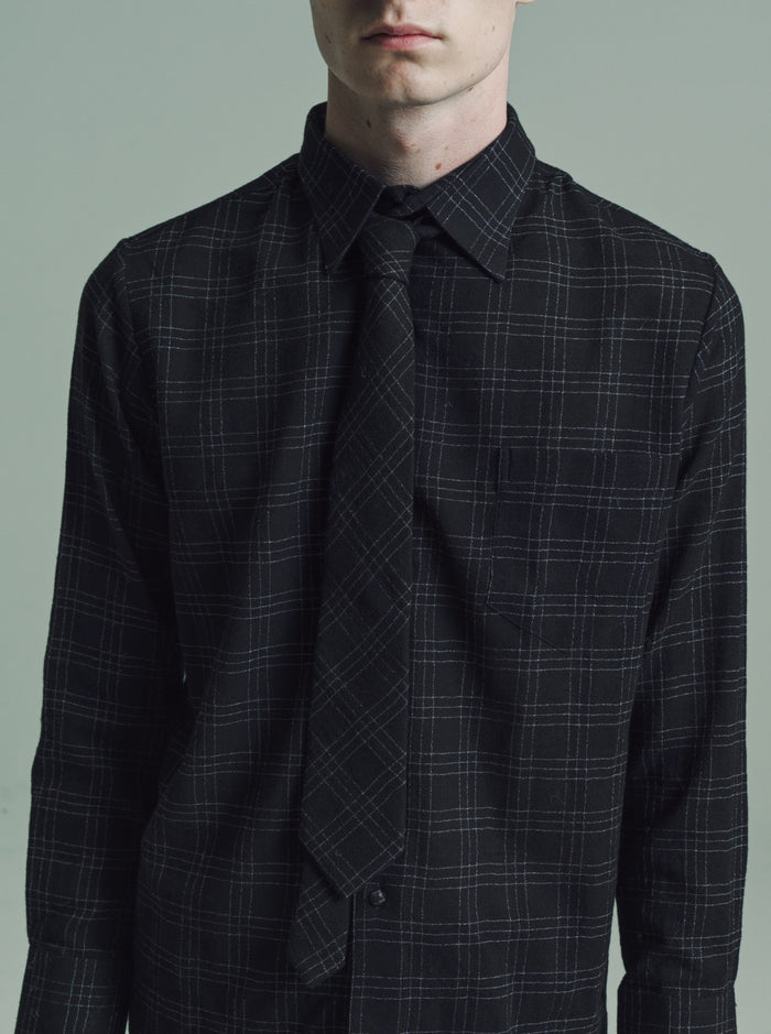 Black & White Check Tie