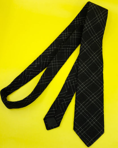 Black & White Check Tie