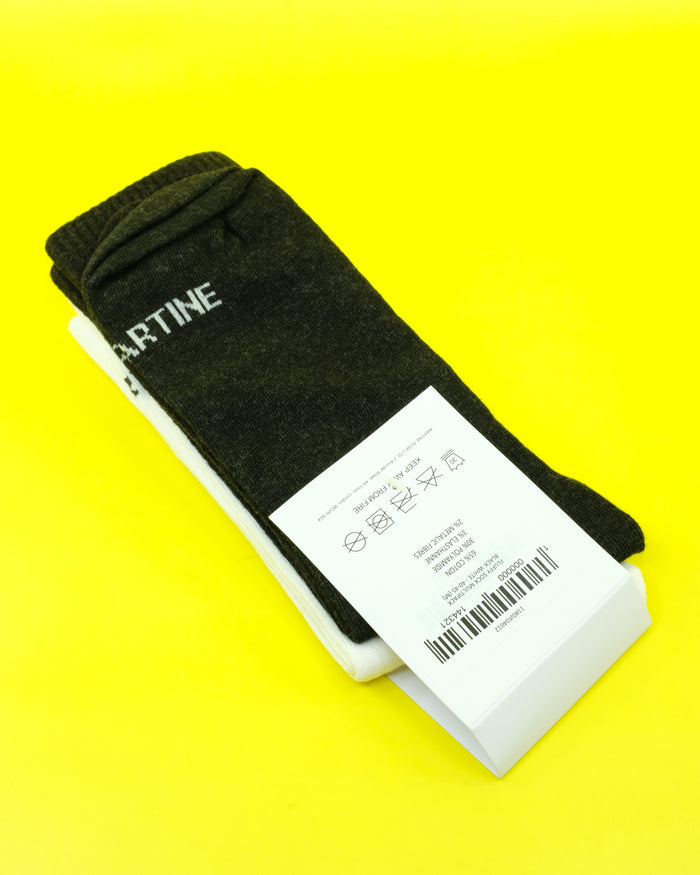 Black & White Fluffy Sock 2-Pack | Martine Rose | DEPARTAMENTO
