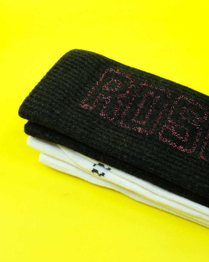 Black & White Fluffy Sock 2-Pack | Martine Rose | DEPARTAMENTO