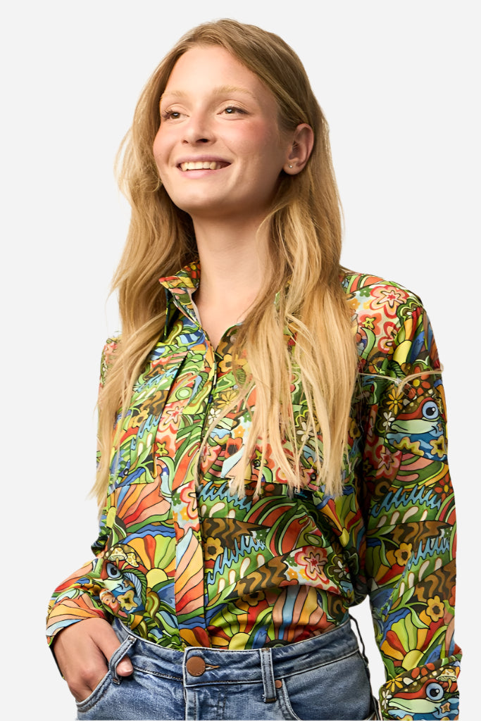 Boho Bass Tunic Fishing Shirt