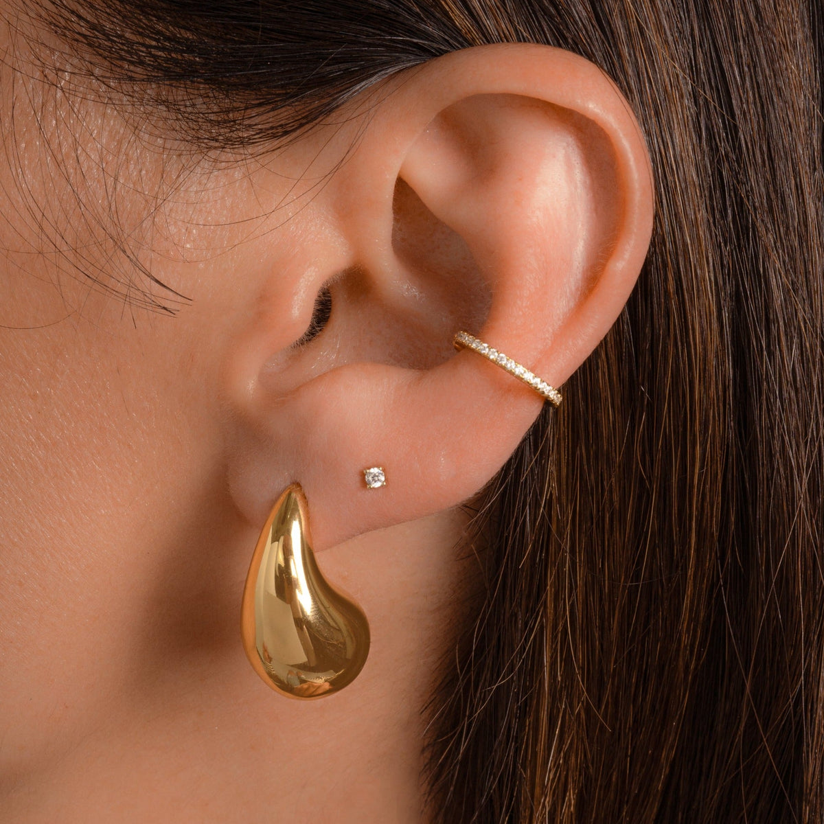 Tear Drop Hoop Earrings