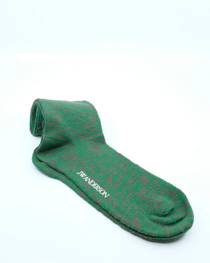 Bottle Green Cotton Slub Sock
