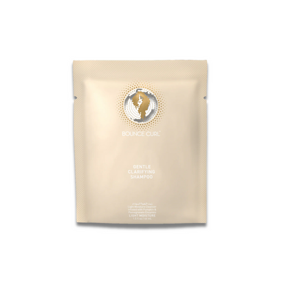 Bounce Curl Gentle Clarifying Shampoo with brand logo on a white background