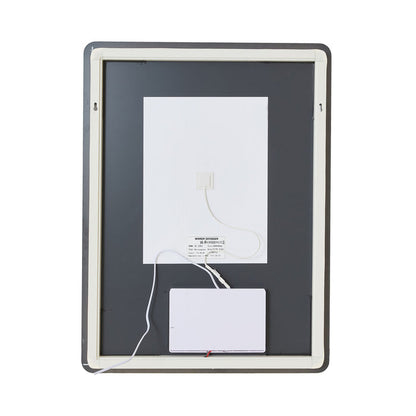 Bowen Rectangle LED Vanity Mirror Silver 60x80cm