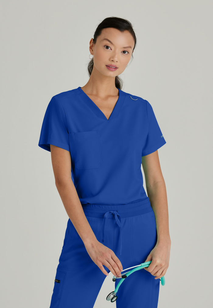 Bree Tuck-in Top - Galaxy - Grey's Anatomy Scrubs