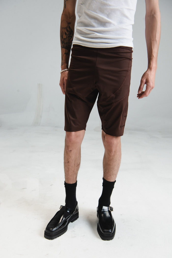Brown Embossed Cycling Shorts | Martine Rose | DEPARTAMENTO
