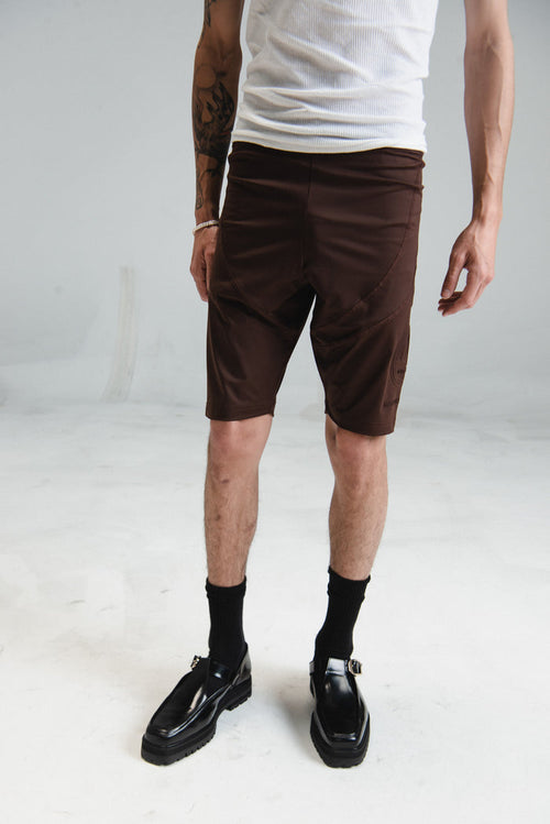 Brown Embossed Cycling Shorts | Martine Rose | DEPARTAMENTO