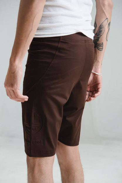 Brown Embossed Cycling Shorts | Martine Rose | DEPARTAMENTO
