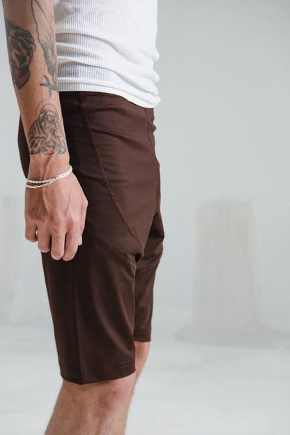 Brown Embossed Cycling Shorts | Martine Rose | DEPARTAMENTO