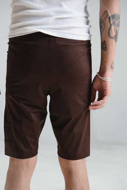 Brown Embossed Cycling Shorts | Martine Rose | DEPARTAMENTO