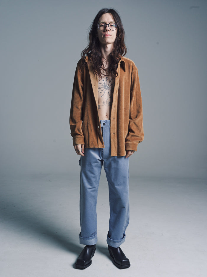 Brown Velvet Small Shirt | Camiel Fortgens | DEPARTAMENTO