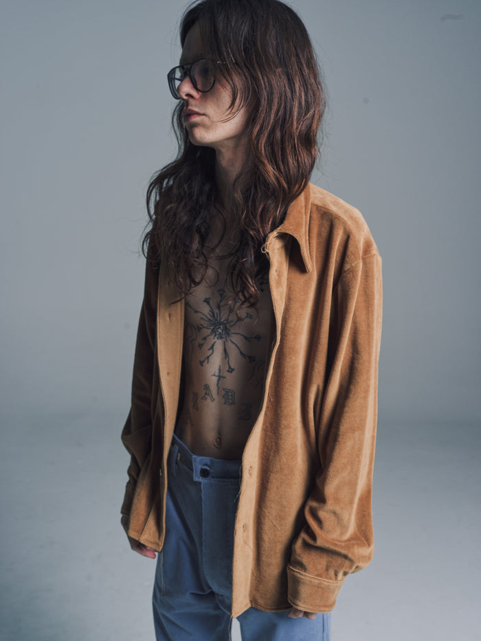 Brown Velvet Small Shirt | Camiel Fortgens | DEPARTAMENTO