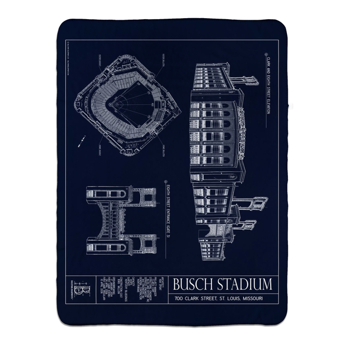 Busch Stadium Fleece Sherpa Blanket