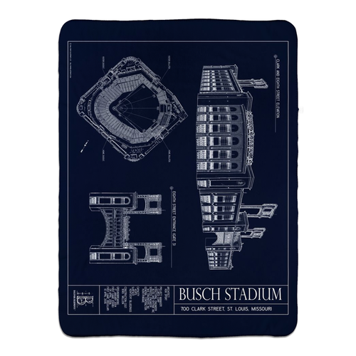 Busch Stadium Fleece Sherpa Blanket