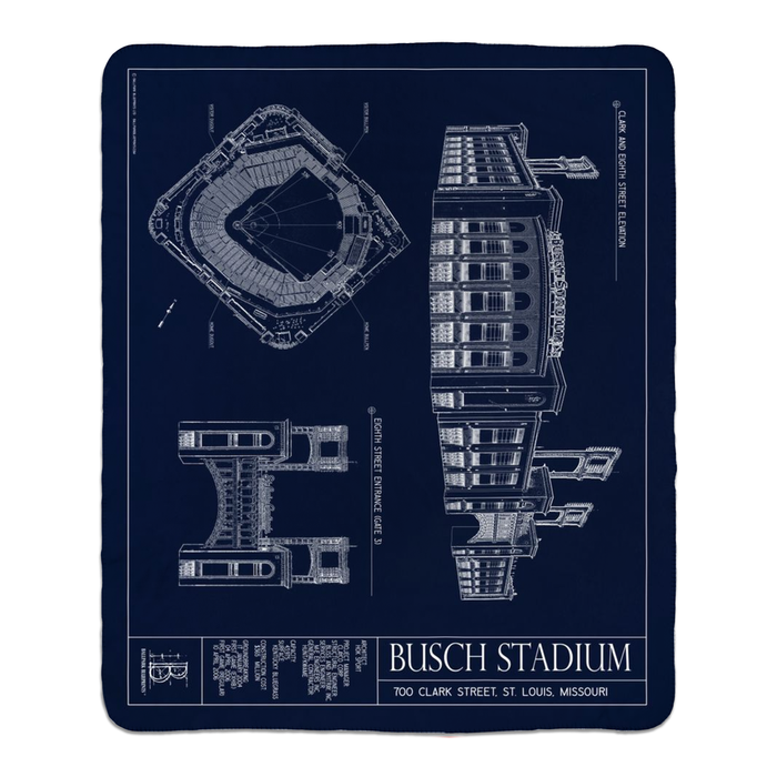 Busch Stadium Fleece Sherpa Blanket