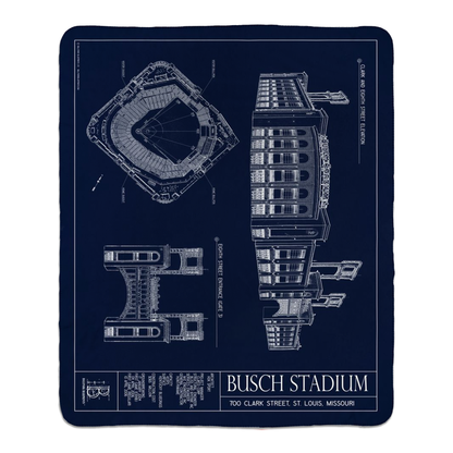 Busch Stadium Fleece Sherpa Blanket