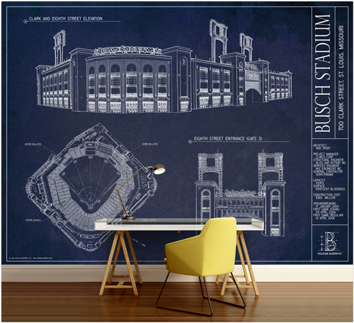 Busch Stadium Wall Mural
