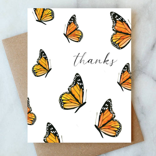 Butterfly Thanks Card