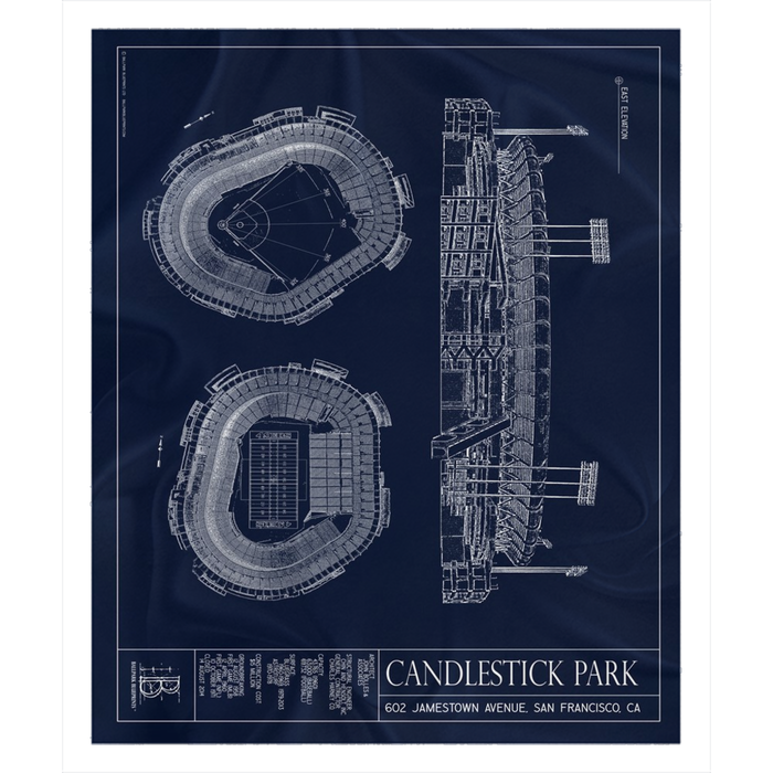 Candlestick Park Fleece Sherpa Blanket
