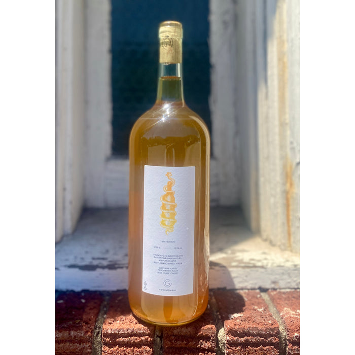 Cantina Giardino white wine 2020 magnum 1.5L bottle with amber glass, cork, label