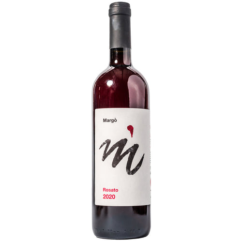 Cantina Margo rosato 2020 wine bottle with dark glass and cream label