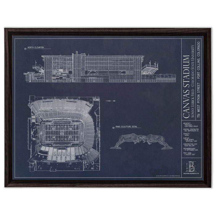 Framed Canvas - Large - Walnut